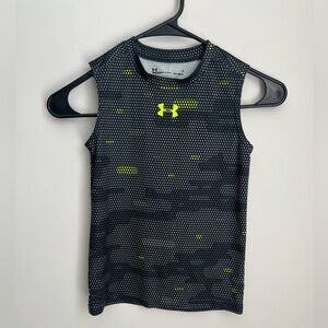 Under Armour Kids Black and Neon Yellow Tank Top 6